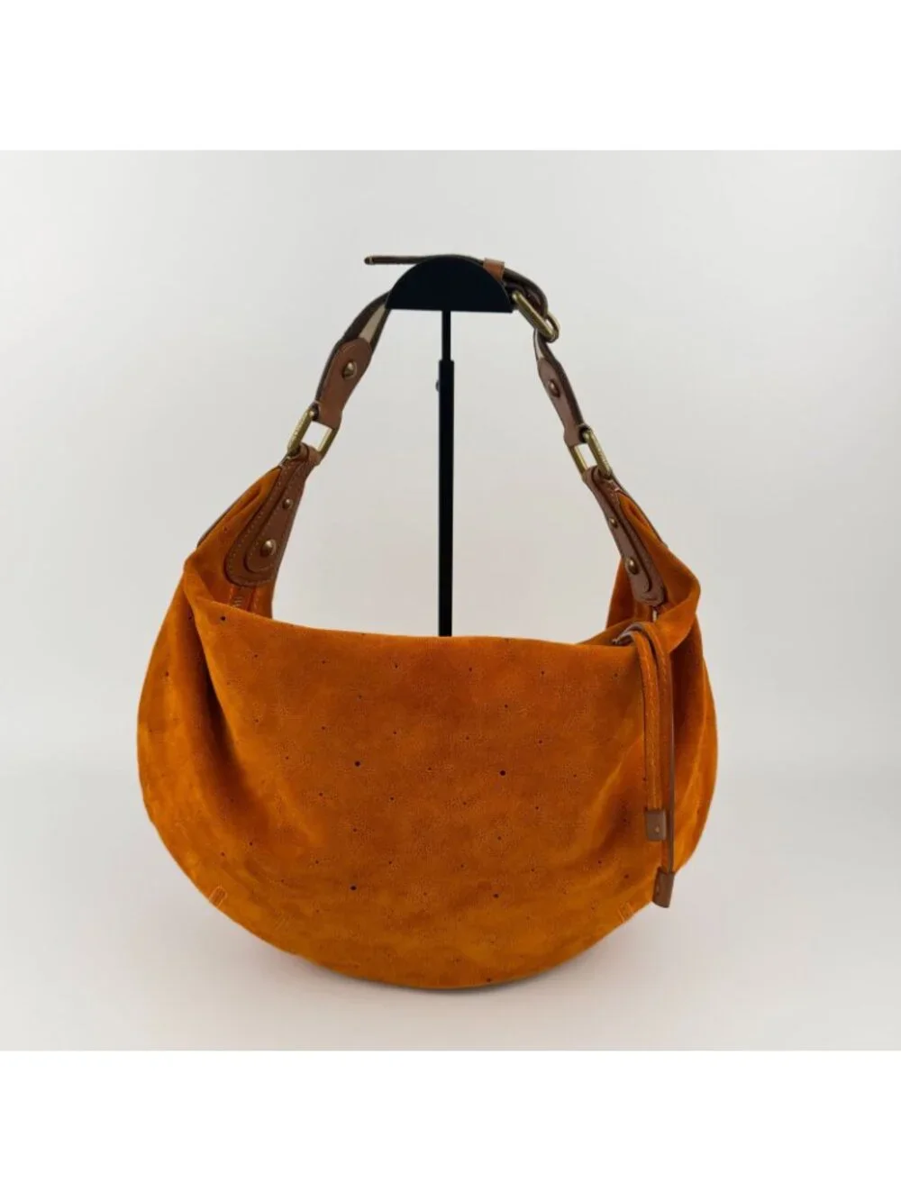 Louis Vuitton Monogram GM Shoulder Bag Bo Orange Suede Vintage - Picture 2 of 15